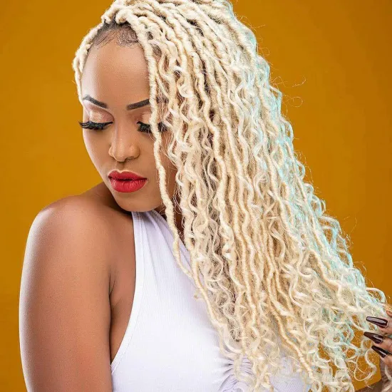 Customize 14-18inch River Locs Synthetic Faux Locs Trendy Hairstyle Goddess  Crochet Braids Hair Extensions
