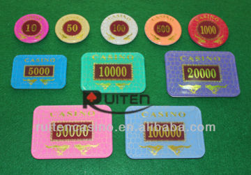 760PCS Acrylic Crystal Casino Poker Chip Set