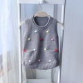 Baby Girl Clothes 0-4T Toddler Vest Spring Waistcoats Pullover Knit Girls Cute Handmade Color Point With Pocket