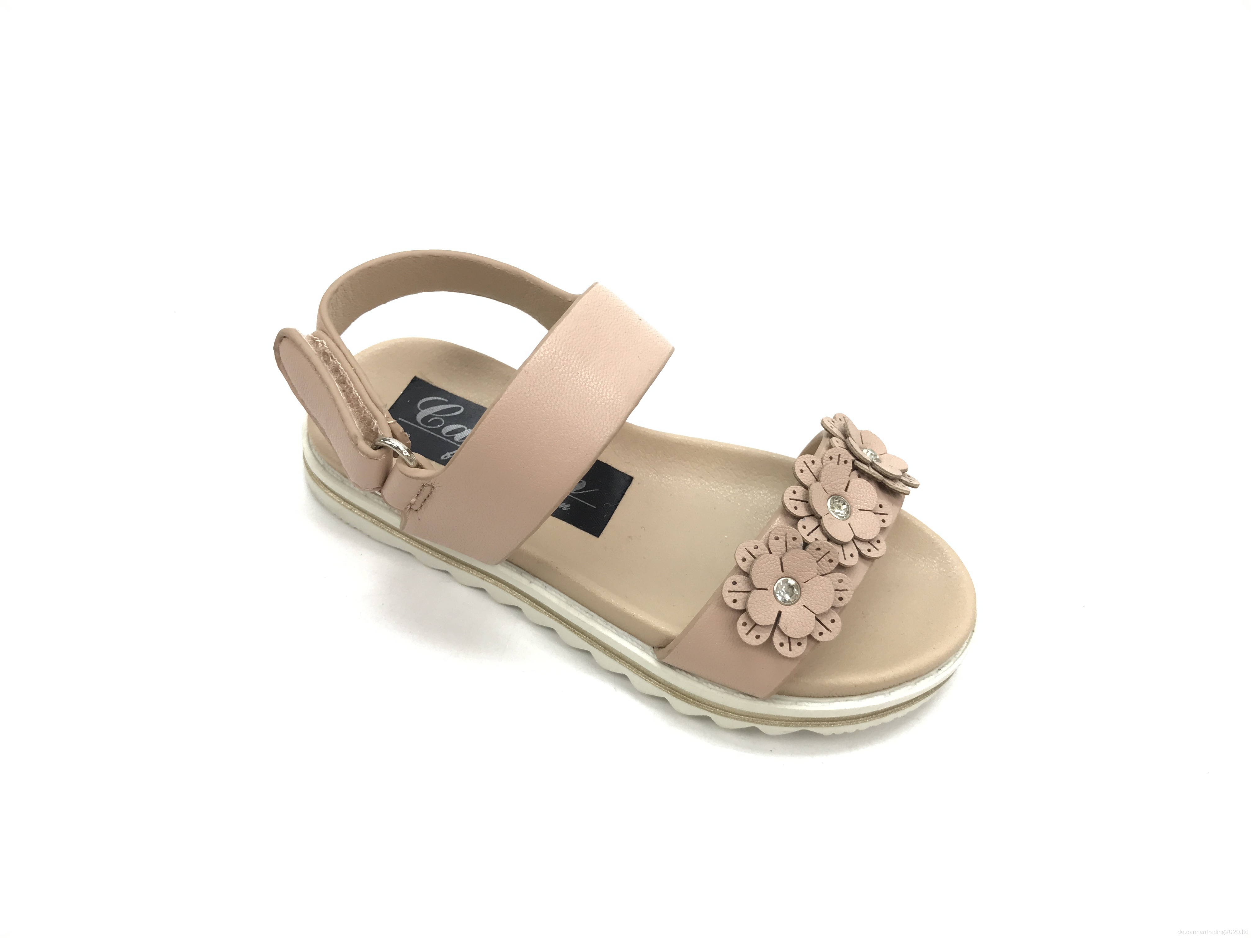 Süße Mädchen flache pu sandalen blühen glitzern schuhschuhe