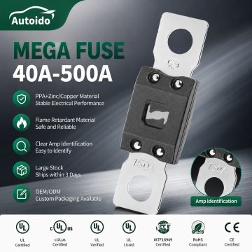 ボルトダウンオートヒューズ 40A-500A 時間遅延 32V 298 シリーズ、メガ自動車斗山インラインヒューズボックスコマツ電気ヒューズイグナイター