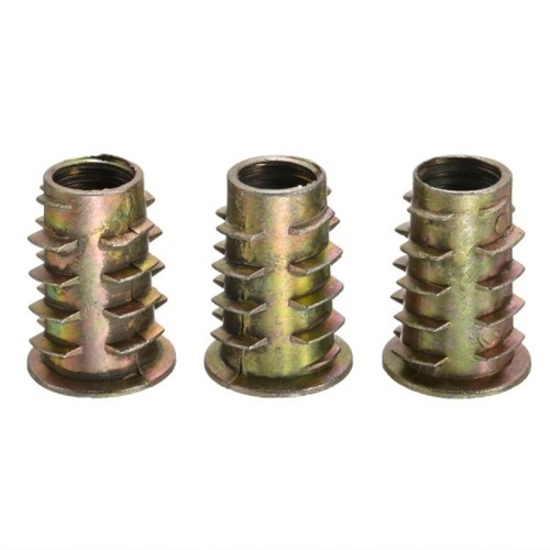 Flanged Hex Drive Double Thread Wood Insert Nut