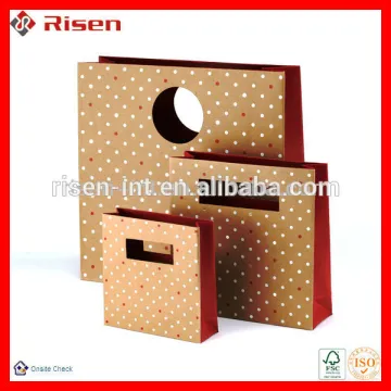 Kraft paper bags with handles