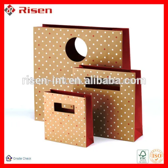 Kraft paper bags with handles