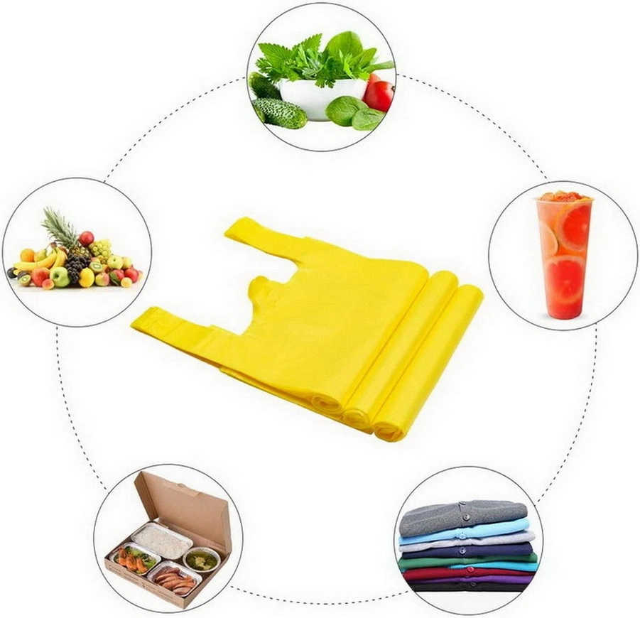 PE Plastic T-Shirt Supermarket Shopping Bag