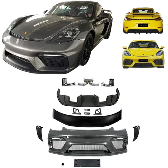 GT4 Style Dry Half Dry Carbon Fiber Body Kit for Boxster Cayman 718 (2016-2019) - Perfect Fitment