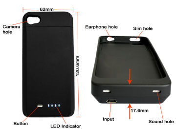 1700mah Capacity Iphone 4 Extended Battery Case With Short Circuit Protection For Iphone 4