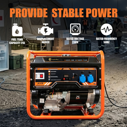 Generador de gasolina monofásico de 7,5 KW para el hogar al aire libre