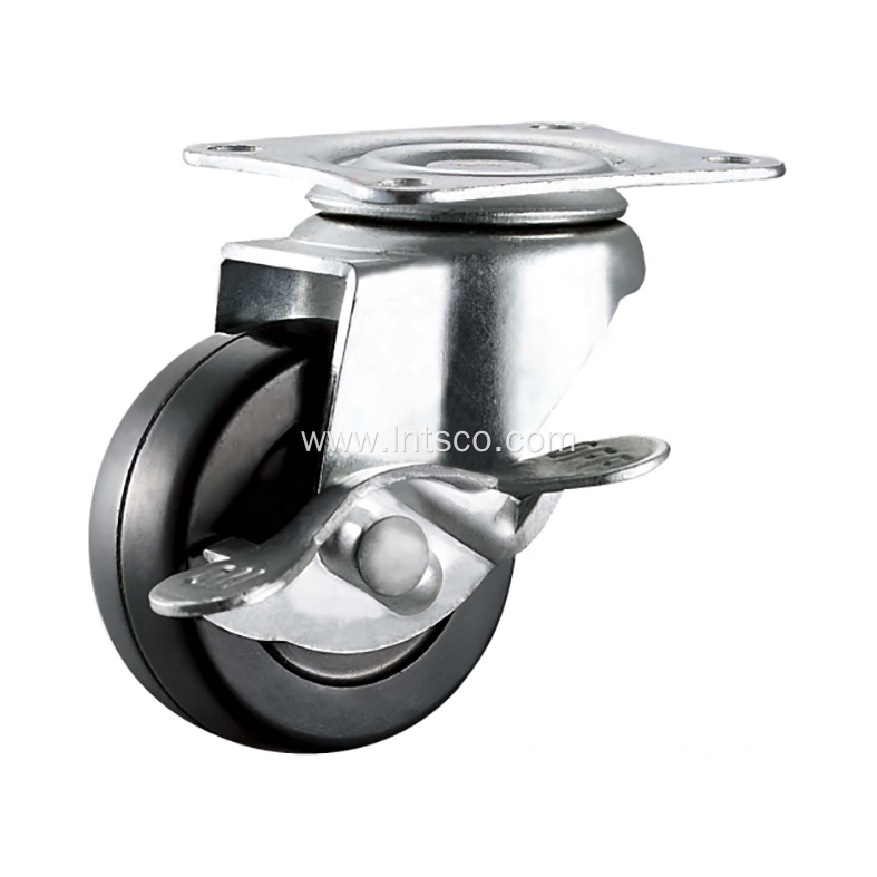 2 inch Light Duty Side Brake Rubber Casters