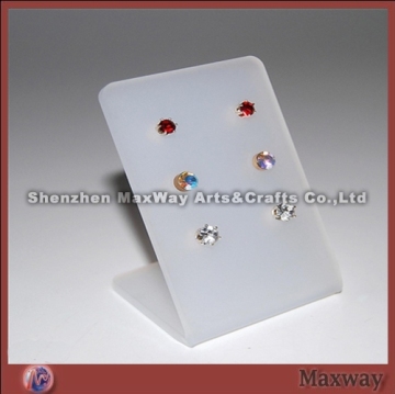 White L-shaped Acrylc/Lucite Jewelry/Earring/ Holder/Display Stand