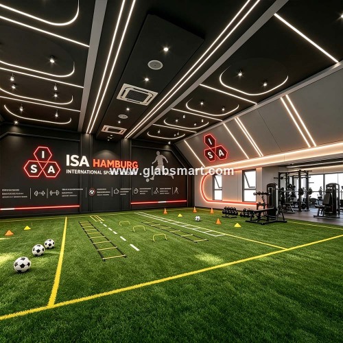 GLAB personaliza un vehículo móvil de entrenamiento de fútbol de 17 m