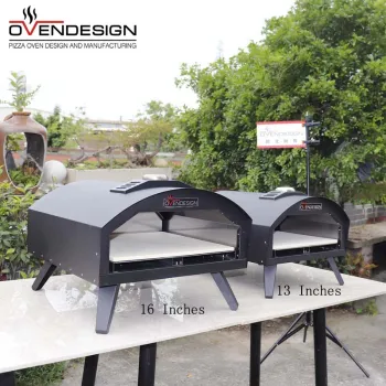 16 Inch No Door No Chimney Multi-function Built-in Countertop Pizza Firewood Ovens Gas Cooker With Pizzazz Oven