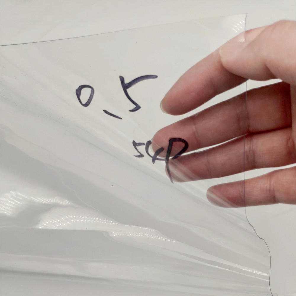 0.5 54p transparent flexible PVC sheet roll 1