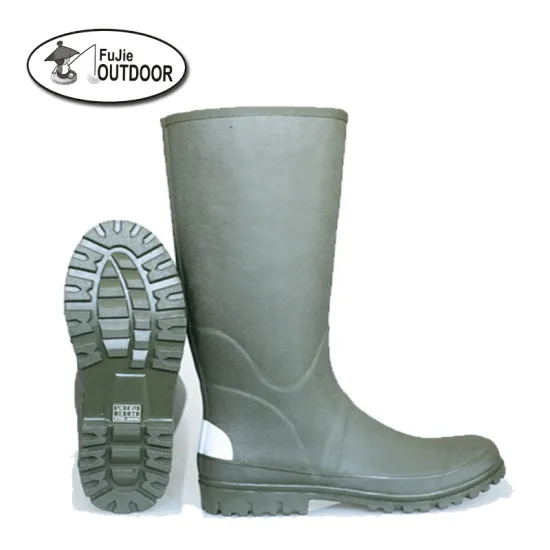 Men's Rubber Rain Boots and Knee High Leather Boots