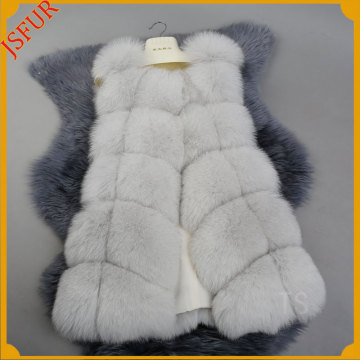 Fashion fur vest from china custom colour real fox fur vest
