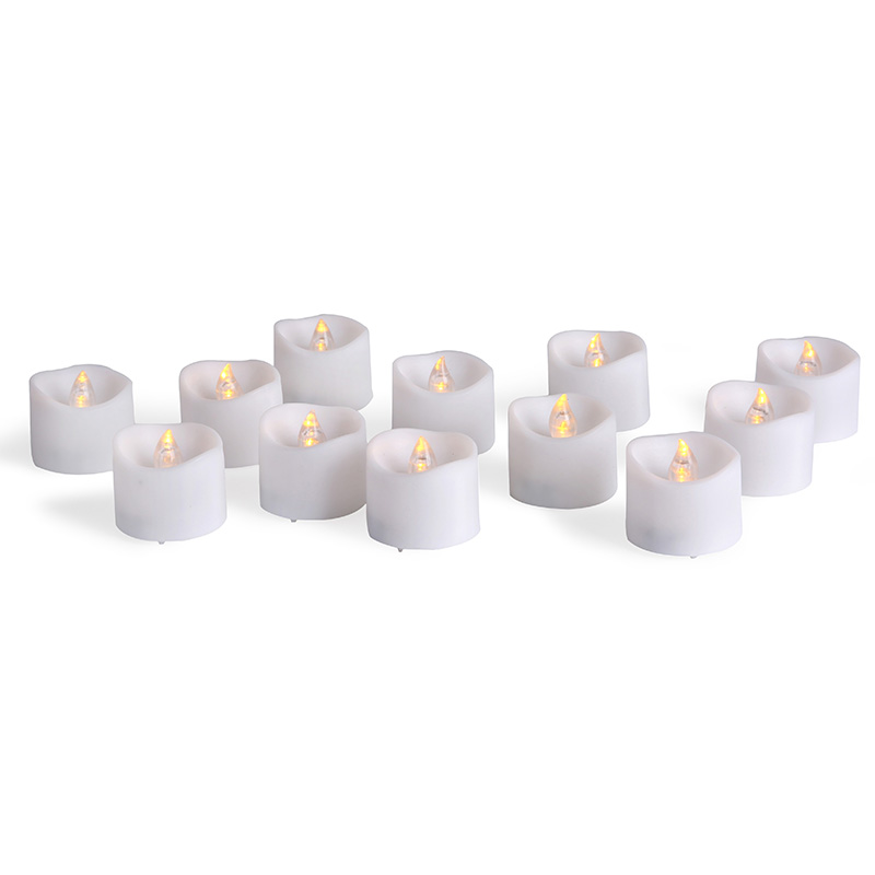 Velas leves de chá LED sem chamas em forma de ondas