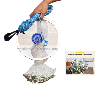 Customized 4~7 Feet Catch Pull Rope Monofilament Frisbee Aluminum Hand Cast Fishing Net - MISTER JIGGING
