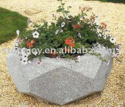 Stone Hexagonal Planter, outdoor planter, Flower planter