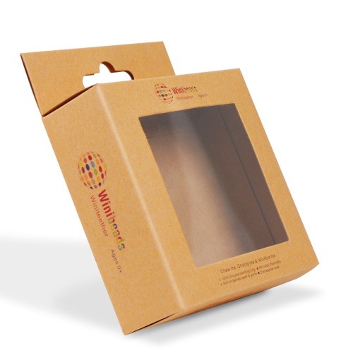 Eco-friendly brown kraft paper hanger display box