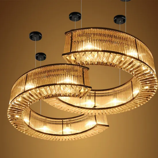 Luxury crystal stainless steel pendant lamp chandelier