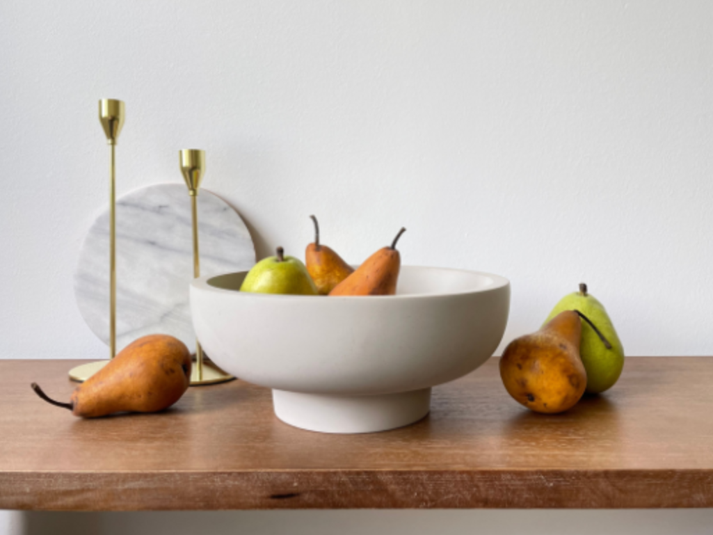 Portafrutta in cemento per bancone della cucina