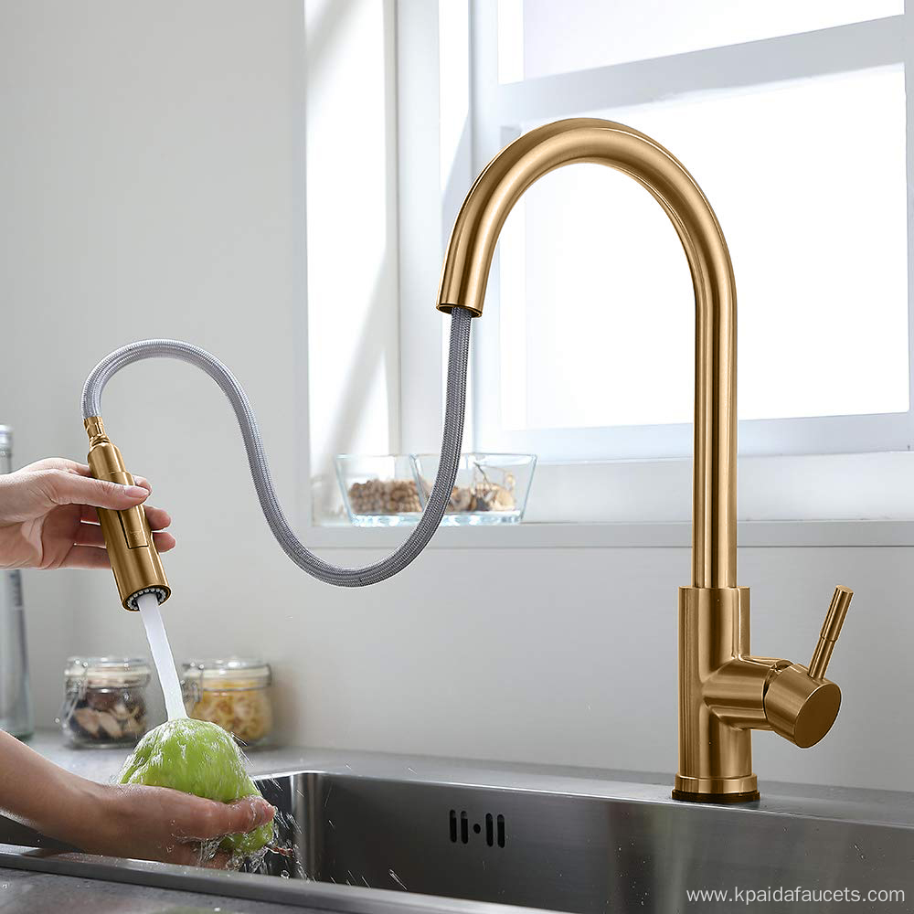 Commercial Single Handle Deck Mount Gold Tap