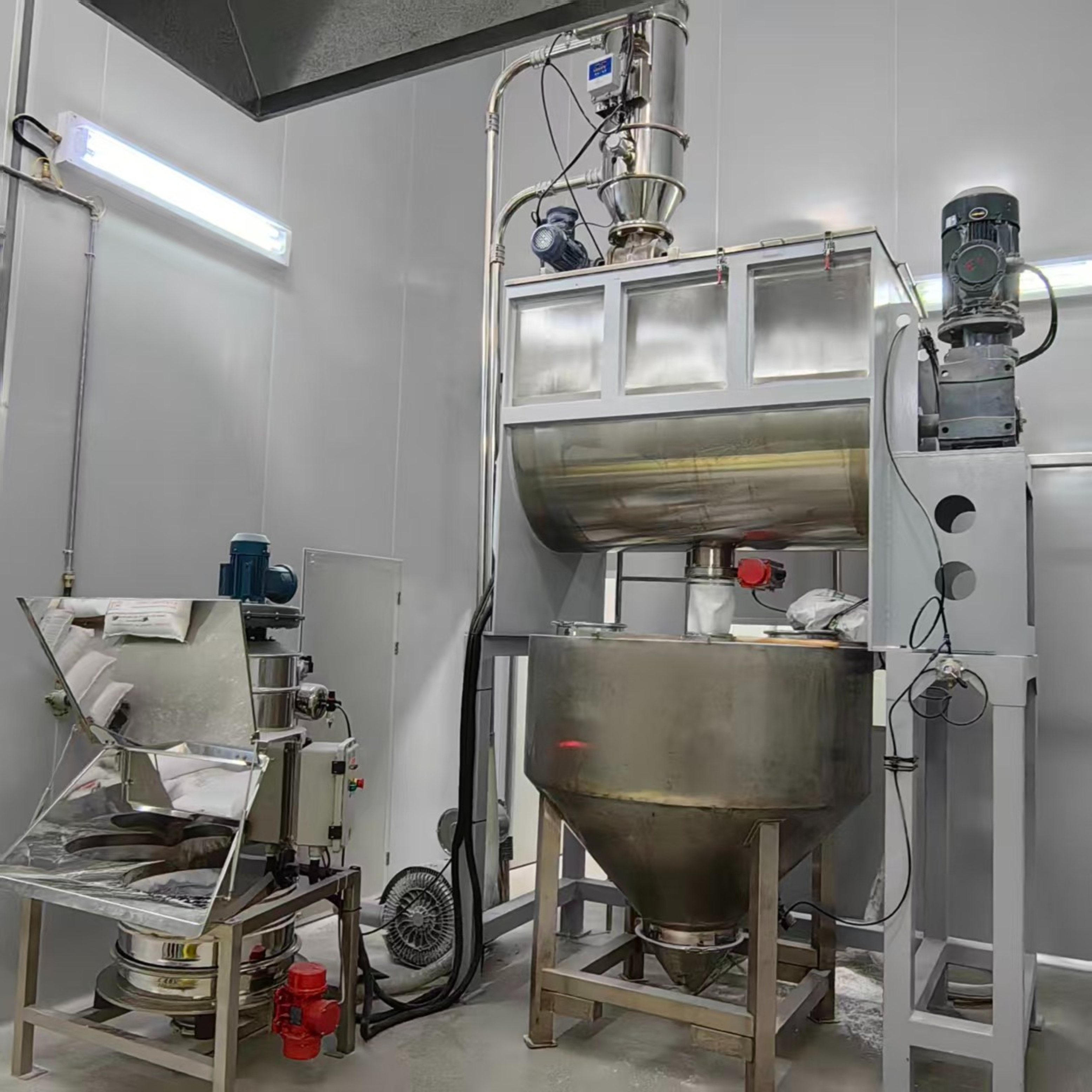 SS Vacuum Spiral Ribbon Blender Mixer