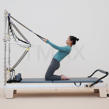 Maple Wood Two-way Full Track Rail Pilates Reformer with Sliding Movable Footbar