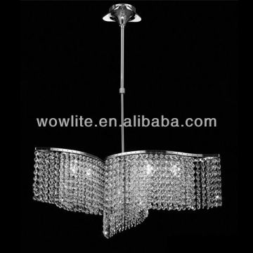 3 arms pendant lamp hanging K9 crystal curtain