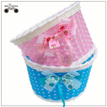 hand-made small colorful basket for children's bike