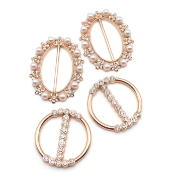 Metallic Pearl Buckle: Versatile Decorative Element for Apparel and Bags
