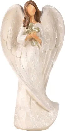 Revinno Praying Commemorating Angel Statue, Holding the Cross