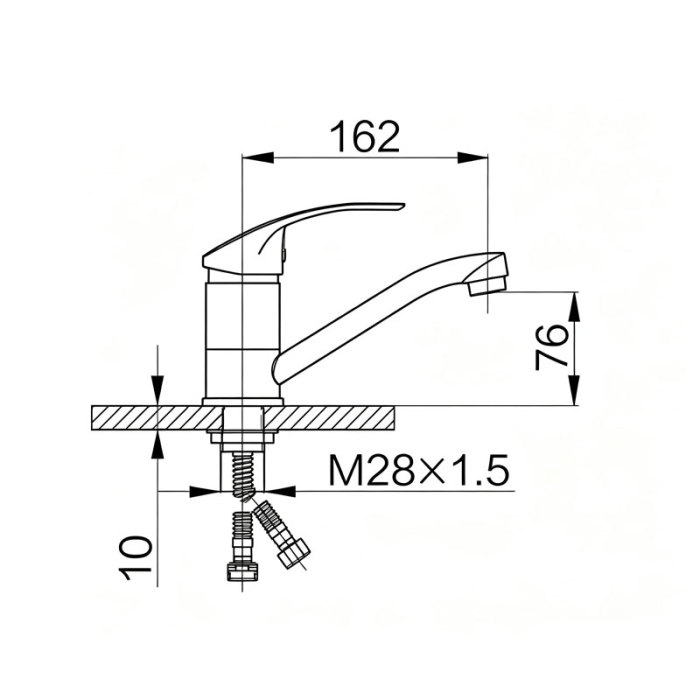 Modern Zinc Alloy Sink Mixer with Single Lever