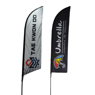 Custom All-Size Color Logo Print Beach Feather Flags & Backpack Banners