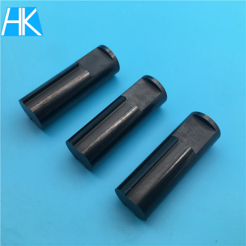 black silicon nitride groove industrial plunger shaft