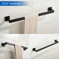 Ensemble de quincaillerie Matte Black Square Sus304 pour salle de bain