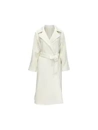 Women's white woolen coat