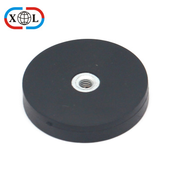 Neodymium Rubber Coated Round Base Magnet