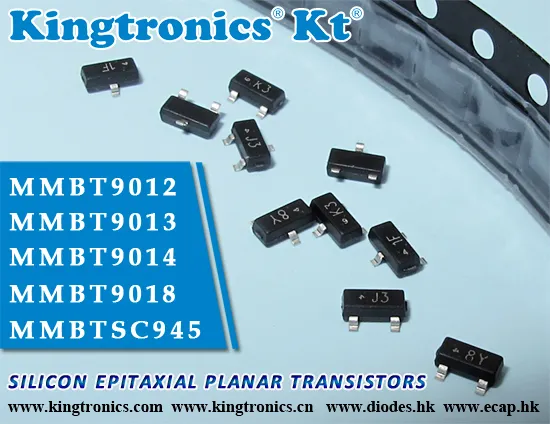 Kt Kingtronics Small Signal Transistors MMBT9012, MMBT9013, MMBT9014, MMBT9018 and MMBTSC945