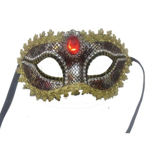 Masque orné de vente chaude avec bijou rouge