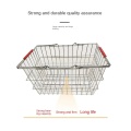 Supermarket Chrome Plated Iron Wire Shopping Basket