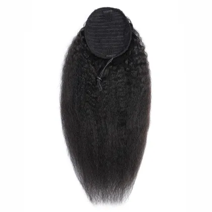 Long Drawstring Ponytail 18"- 26" Kinky Straight Ponytail Synthetic Clip in Pony tail Hair Extension spostiche afro Pony tail