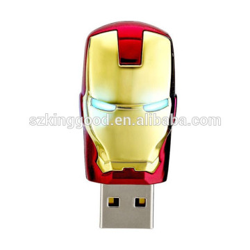 Toptan Demir adam 8G 16G 32G 64 gb usb Anahtar usb Ironman flash sürücü kalem sürücü USB 2.0 flaş metal bellek sopa
