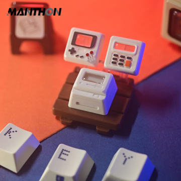 K -04 Retro Little Overlord الشفافة مفاتيح مفاتيح مفاتيح مفاتيح - Mac/Macintosh متوافقة