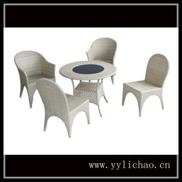2014 outdoor chair furniture white rattan dining set HYD132046