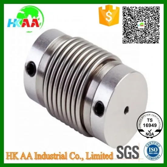 CNC aluminum coupling bellows, flexible round bellow couplings