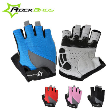 ROCKBROS Non-Slip Breathable Mens Women's Summer Sports Wear Bike Bicycle 2015 Cycling Cycle Gel Pad Short Half Finger Gloves