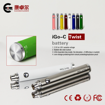 2014 E Cigarette Evod Twist Battery Voltage Variable Adjustable