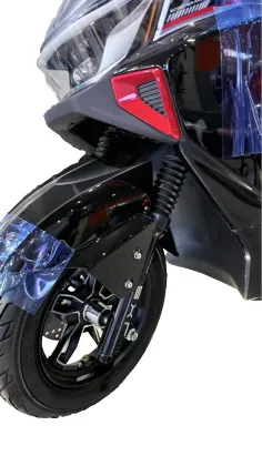 Electric Scooter with Stylish Silver-Grey Design