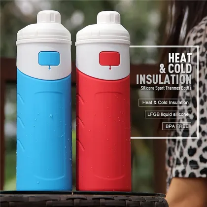 Thermos Water Bottle Silicone Kids Insulated Water Bottle